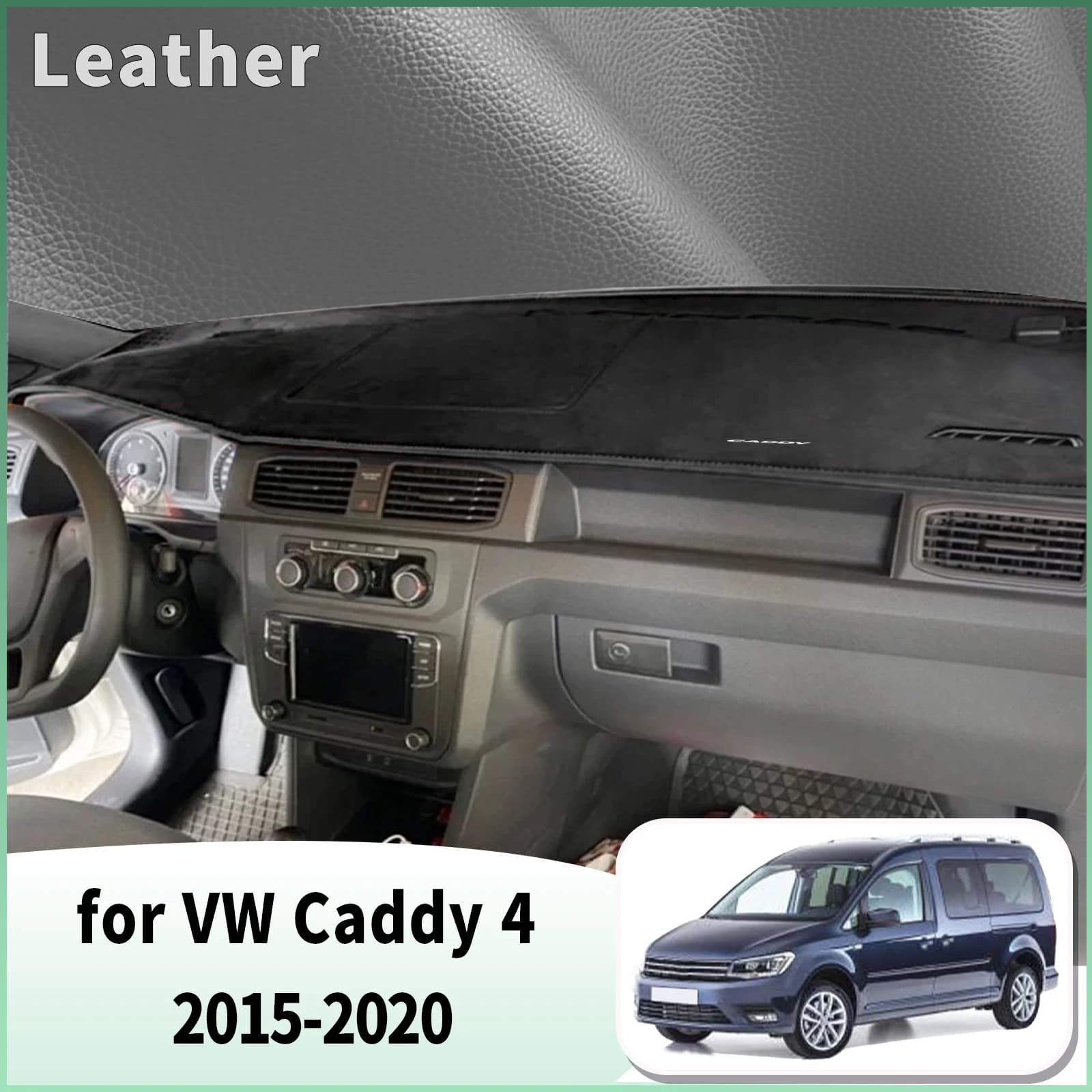 for VW Caddy 4 2015 2016-2020 ​​Dash Mat Dashboard Cover Dashmat Universal Anti-Reflection Heat Insulation Sun Protection