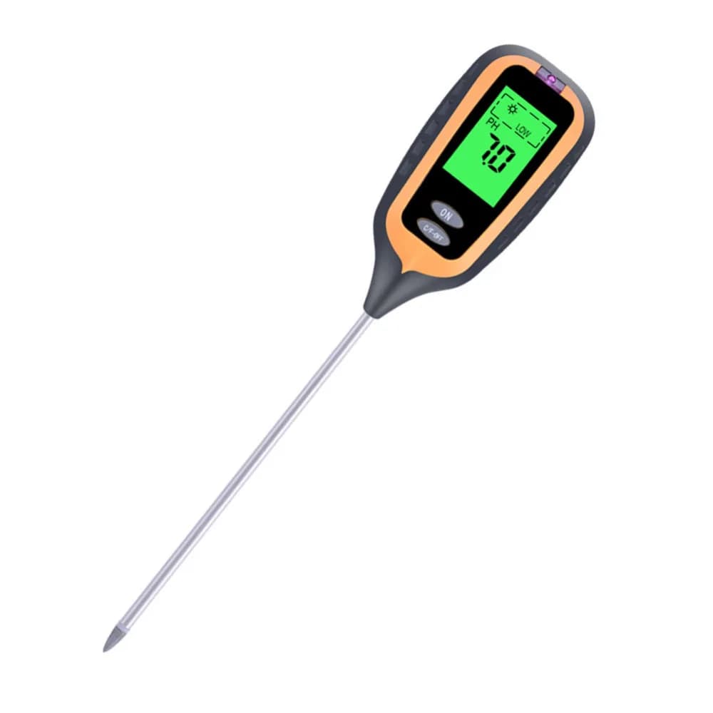 Plants Lawns Soil pH Meter Sunlight Intensity Backlight Moisture Meter 4 Function Temperature Meter