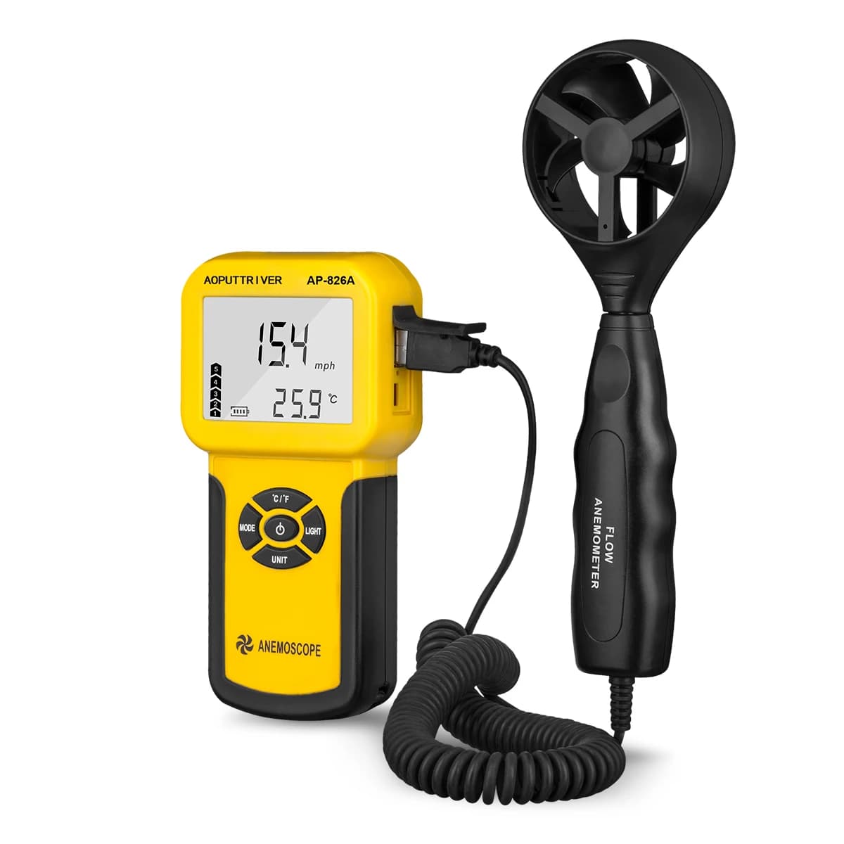=Wind Speed Sensor, Digital Anemometer, Air Volume Measure Instrument Handheld Tester, Dropshipping, HP-826A, 0 ~ 30 m/s