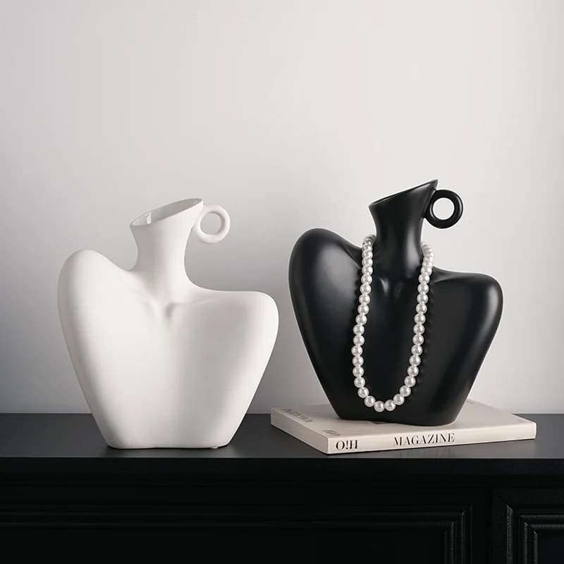 New Creative Human Vase Living Room Flower Arrangement Container Ceramic  Flower Pot Decoration Home Decoration Accessories