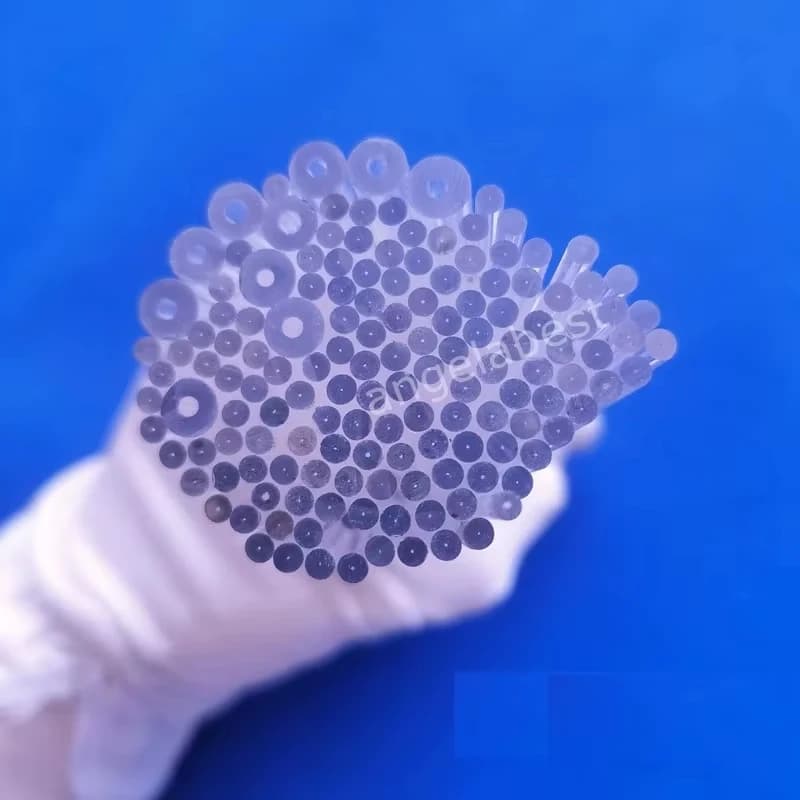 High Temperature Resistant Silica Quartz Capillary Tube OD 1mm-2.5mm Single Bore Glass Pipe Lab Machining Accessories