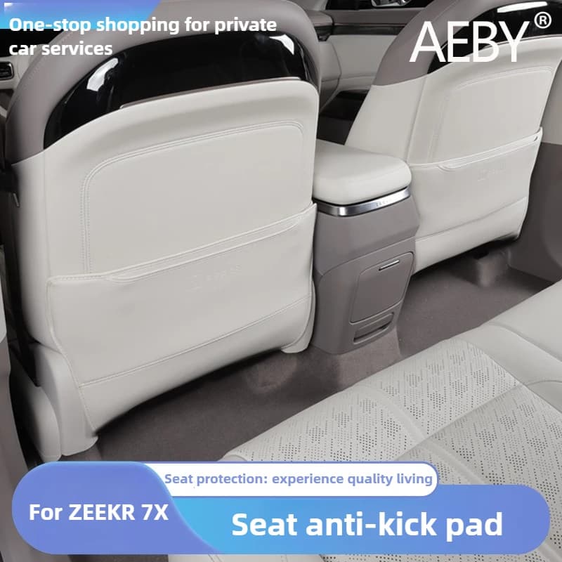 AEBY For ZEEKR 7X 2024 2025 Car Back Seat Kick Pad Rear Seat Back Cover Protector Mat Anti-Dirty Car Accessories Waterproof