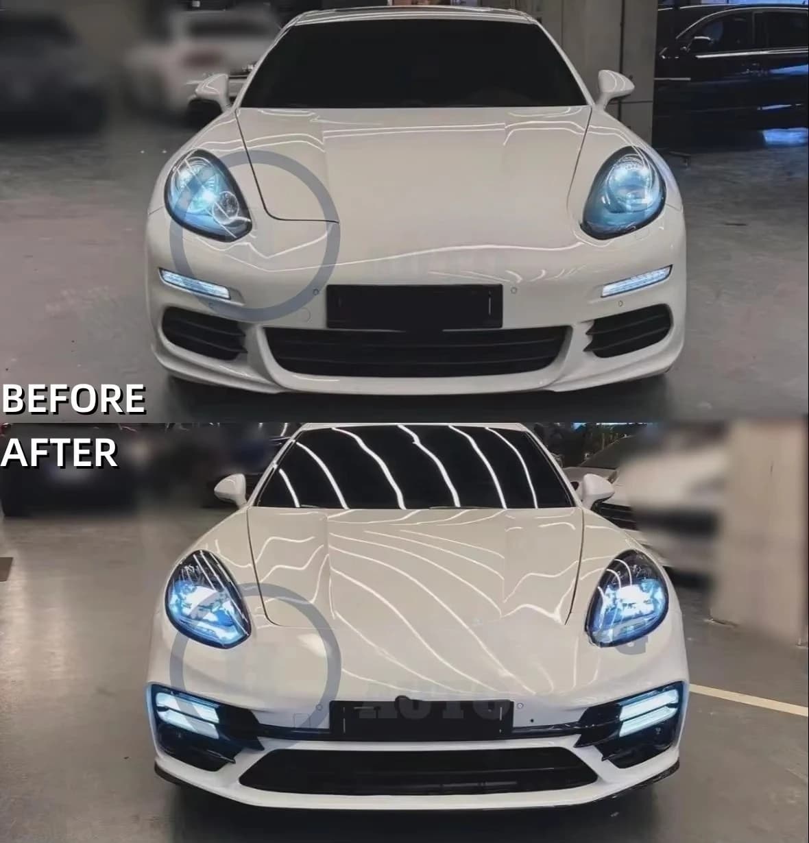 Car Body Kit for Panamera 970.1 970.2 2009-2016 Year Upgrade 971 Turbo S Include Headlight Front Bumper Assembly