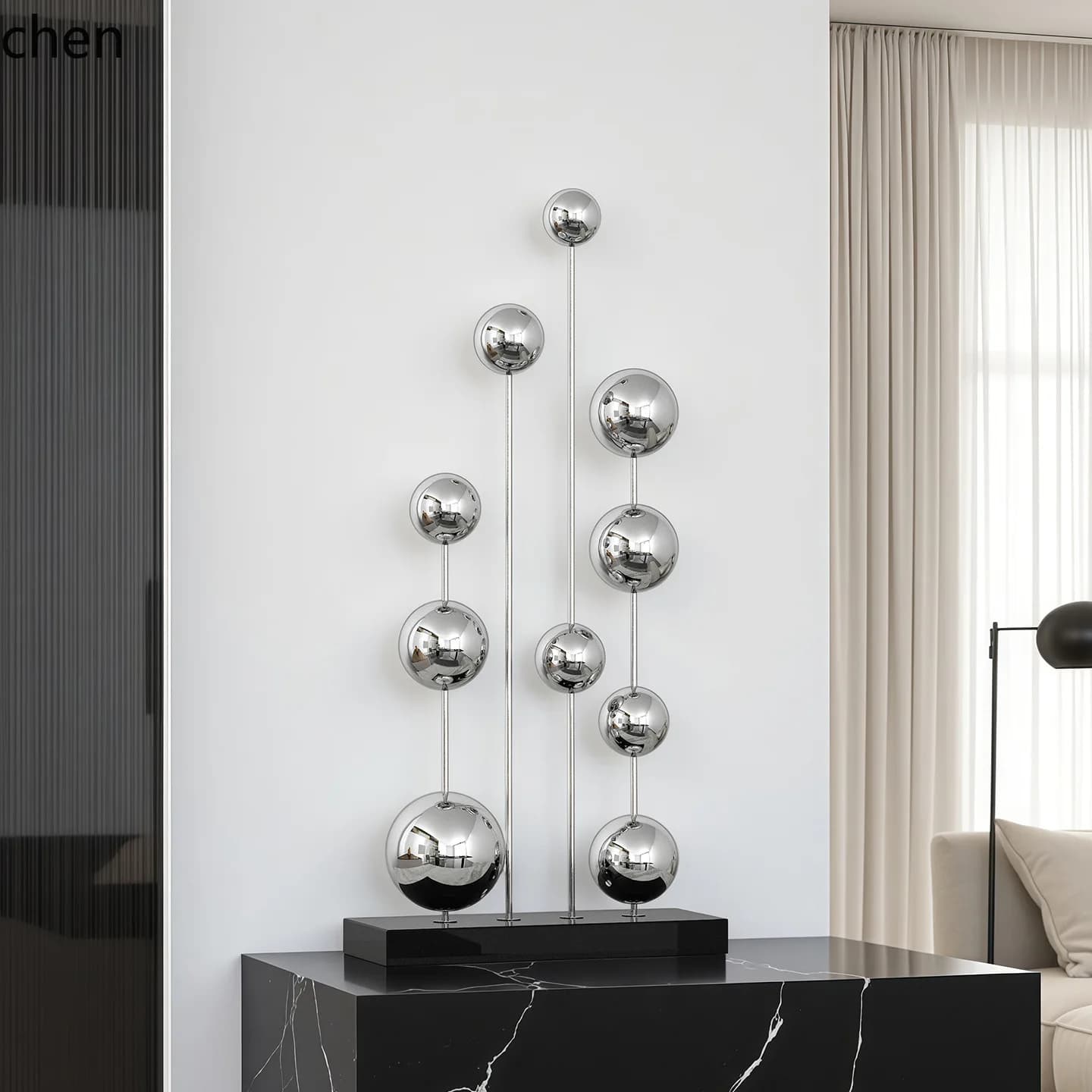 YFY Stainless Steel Mirror Sculpture Ornament for Living Room TV Cabinet Sales Office Modern High-End Ornament