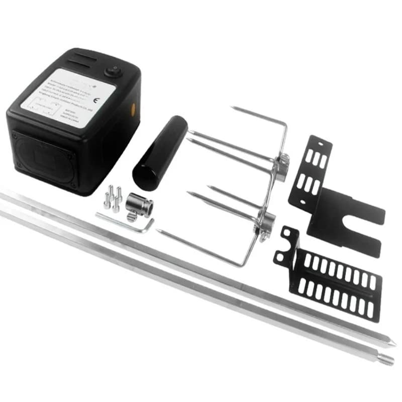Automatic Grill Rotisserie Kit Stainless Steel Electric Barbecue Grill  Slide Rotisserie Electric BBQ Motor Camping Cooking Tool