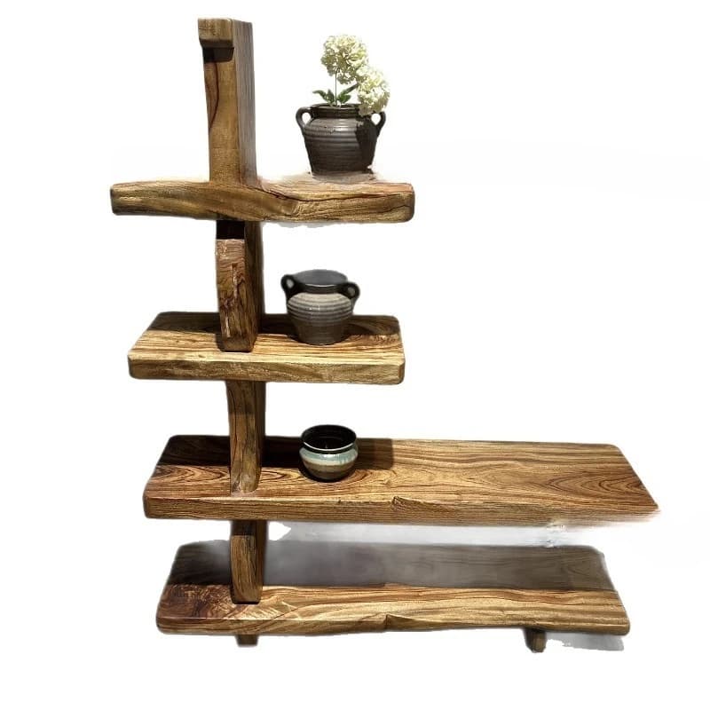 Baffle storage rack tea set tea rack full wall lattice rack