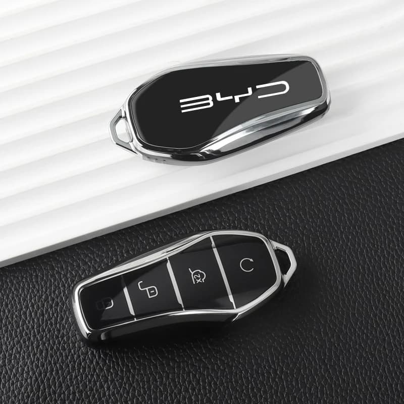 New Soft Transparent TPU Car Key Case for BYD Atto 3 Han EV Dolphin Tang Dm Qin Plus Song ProMAX Yuan Auto Key Car Accessories