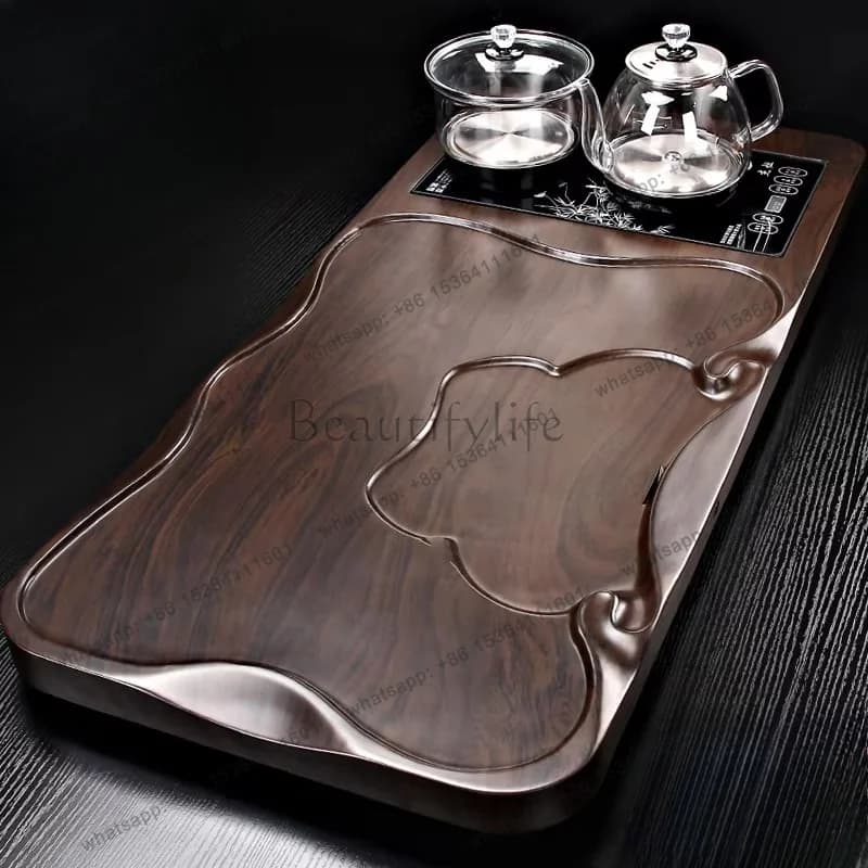 Factory Direct Sales Vintage Irregular Tea Tray Drainage Ceremony Drip Chinese Valet Tea Tray Hospitality Kung Fu Bandeja Madera