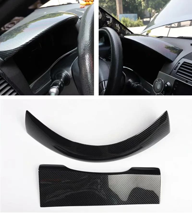 2pcs/lot Car stickers ABS carbon fiber grain Central control instrument panel decoration cover  for 2005-2009 Toyota REIZ