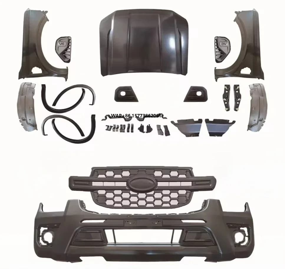 Car Accessories Facelift Bumper Body Kits Grill for 12-21 Ranger T6 T7 T8 Upgrade to 23 Ranger Body Kit