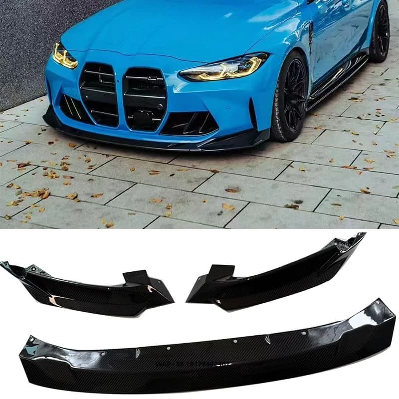 High Quality Dry Carbon Fiber R44 SP2 Style Front Lip for M3 G80 G81 M4 G82 G83 Dry Carbon Fiber Front Bumper Splitter Perfect