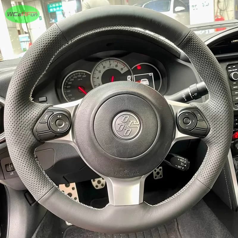 Steering Wheel Cover Faux Leather for Toyota 86 GR86 GT86 Yaris 2016-2024 Braiding Cover For Toyota Steering Wheel