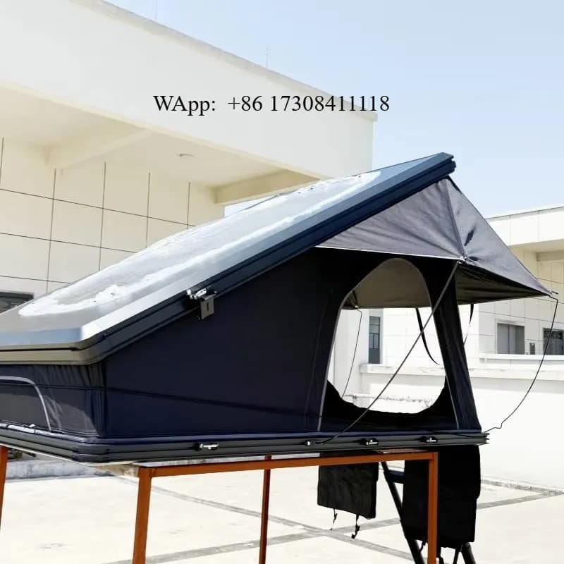DrunkenXp Automatic Folding Off-Road Aluminium Shell 1.32m Width High Tail Camping Car Roof Top Tent Car Rooftop Tent