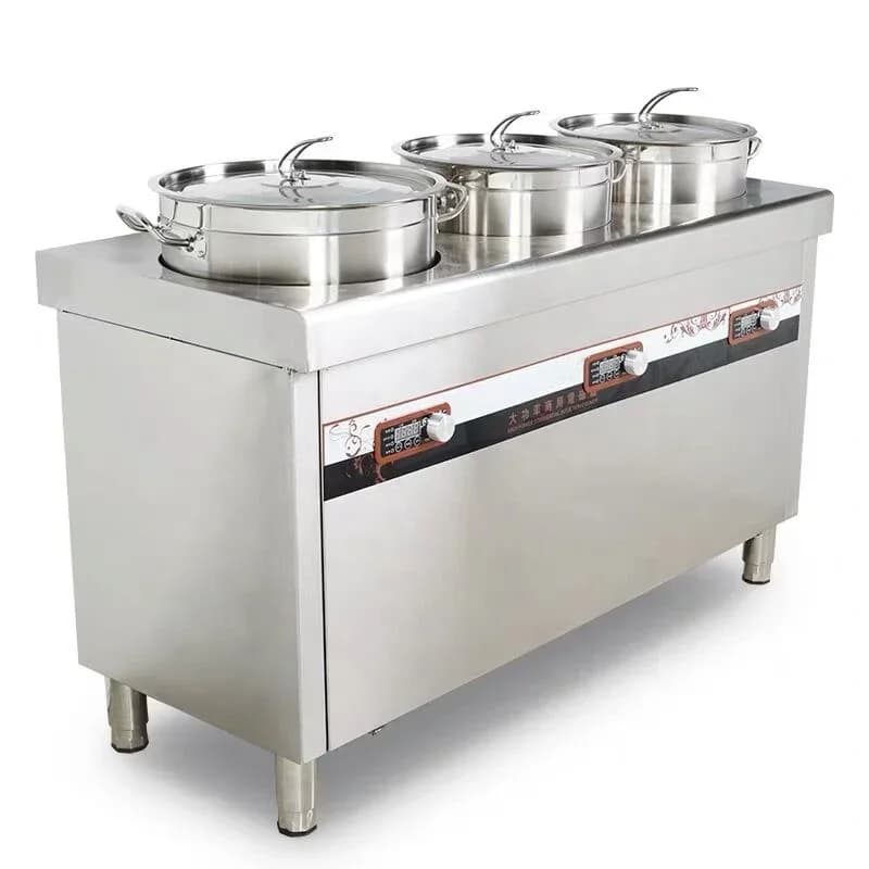 5KW Industrial Kitchen Equipment Stainless Steel Hot Pot Curry Chocolate Fondue Sauce Pot for Restaurant Chicken