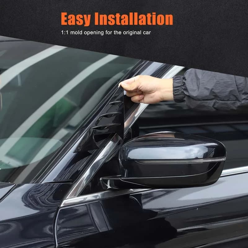 Side Mirror Triangle Spoiler Trim Sticker A Pillar Mirror Wind Deflector Panel Car Decoration For BMW 5 Series G30 2018-2023