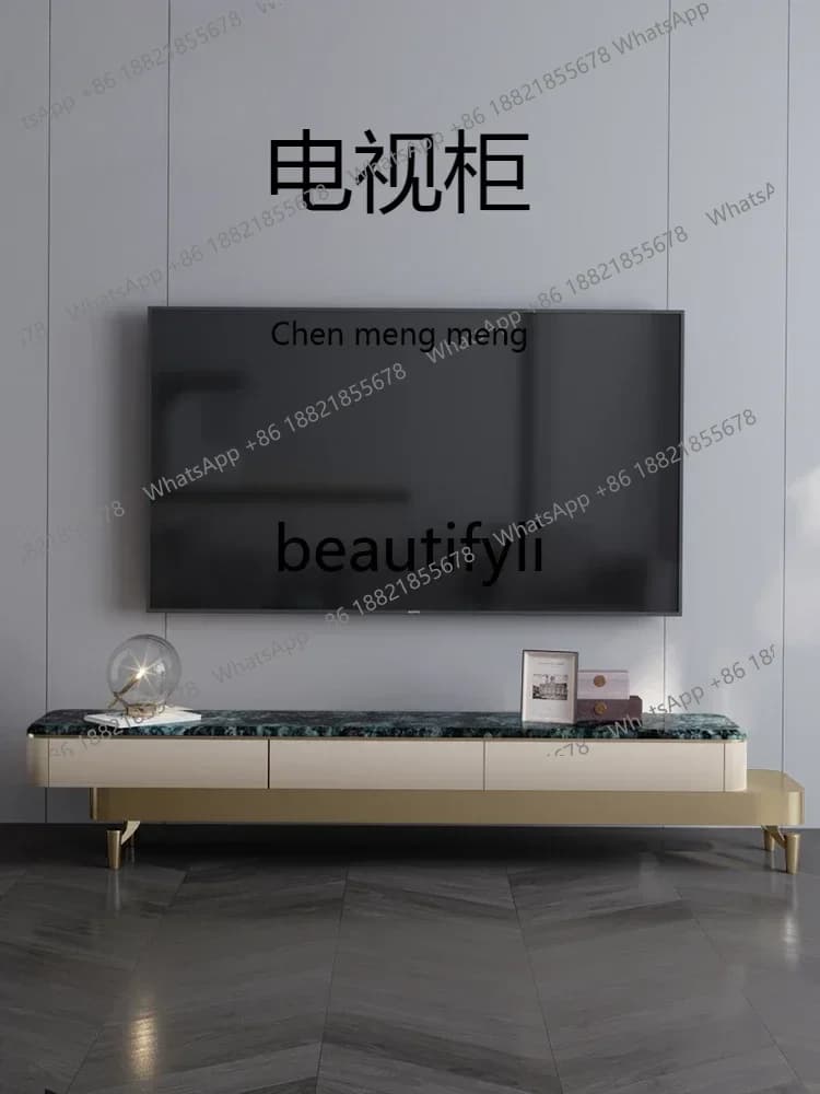 2003 Light luxury stretchable TV cabinet combination floor cabinet high-end wall cabinet