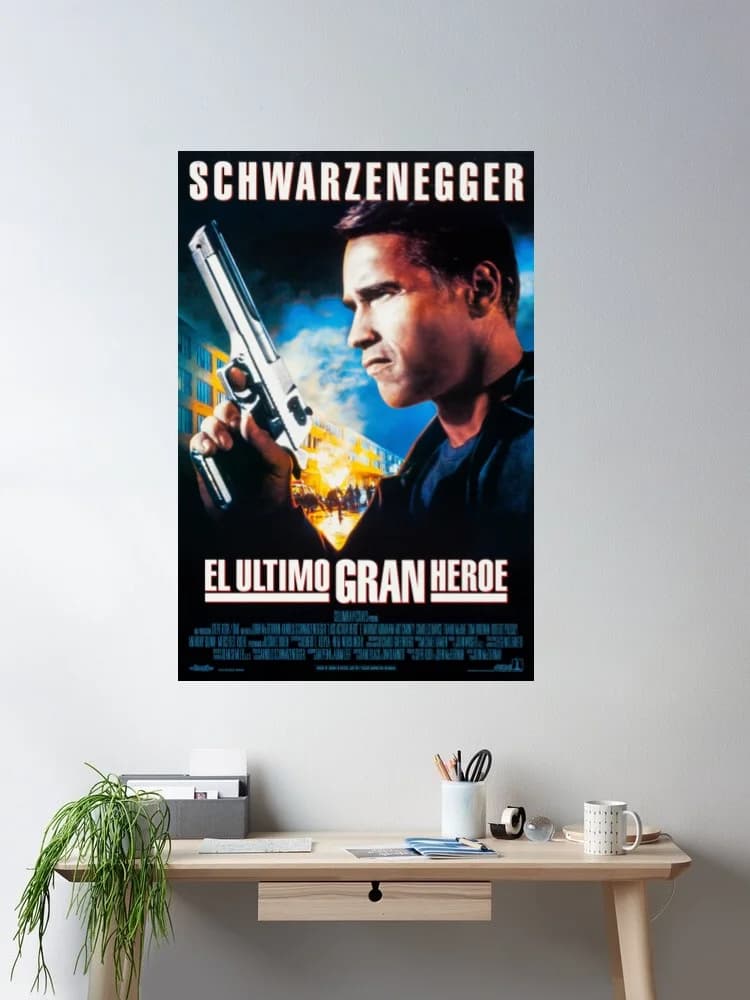 Last Action Hero Movie, Print Art Canvas Poster, For Living Room Decor Home Wall Picture