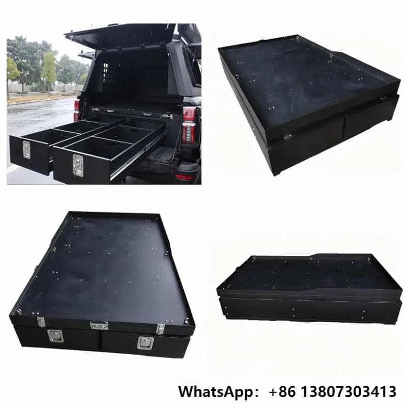 Custom Pickup Truck Bed Drawer Slide out Tray with Lock for Full Size And mid Size Pickups - Storage Accessory