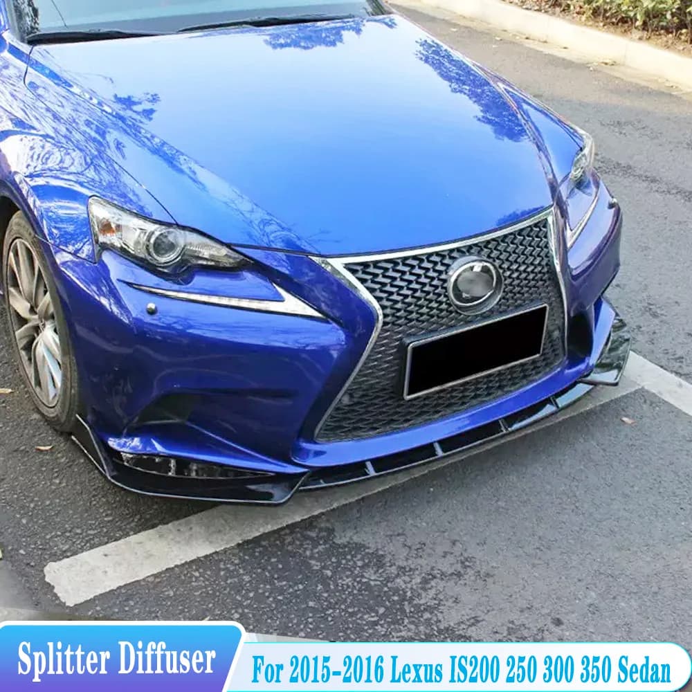 For 2014-2016 Lexus IS250 300 IS350 F Sport Car Front Bumper Diffuser Splitter Lip Chin Spoiler Exterior Tuning Kit Accessories