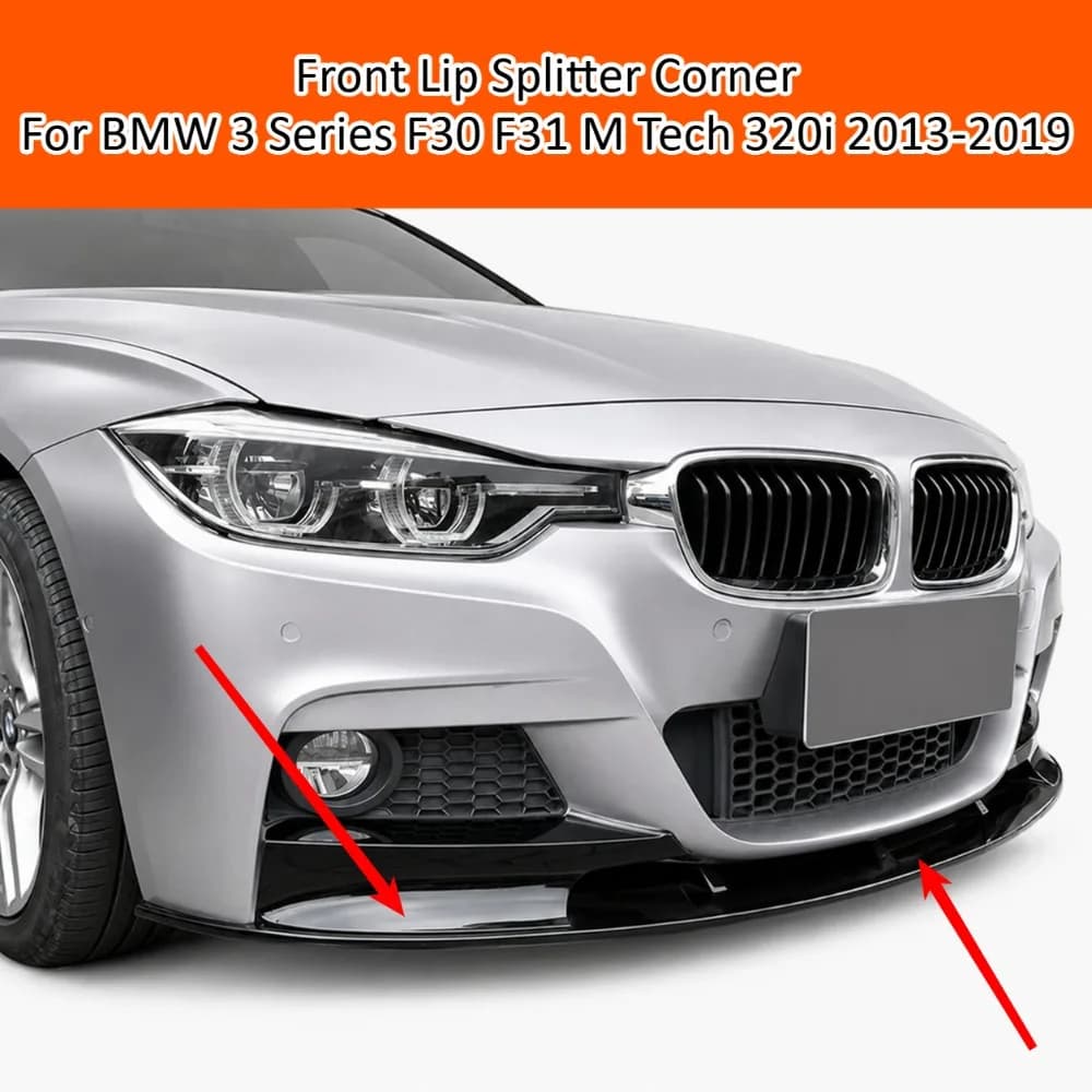 Front Lip Splitter Corner For BMW 3 Series F30 F31 M Tech 320i 2013-2019 Bumper Spoiler Exterior Trim Car Styling Accessories 3P