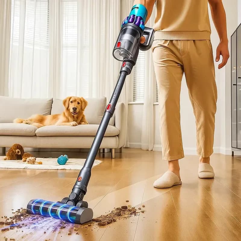 for Portable Cordless Handheld Vacuum Cleaner 300W Brushless 35KPa Suction Power Low Noise Wireless Standing Household Vacuum