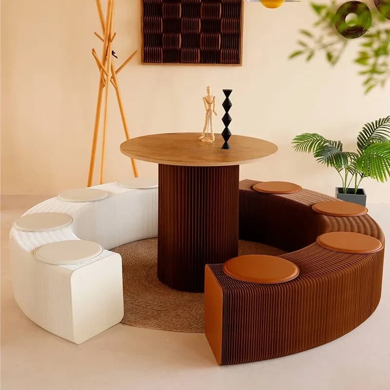 Retractable simple folding fashion furniture bench dining table shoe changing stool organ chair