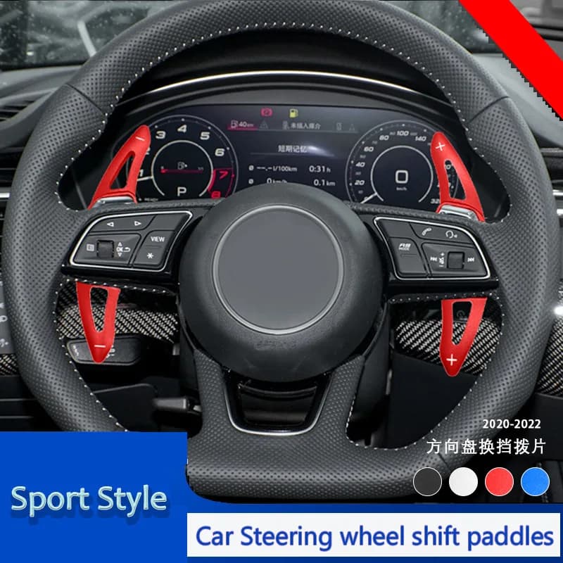 For Audi RS series car steering wheel aluminum alloy modification parts, gear shift paddles, interior modification parts, patche