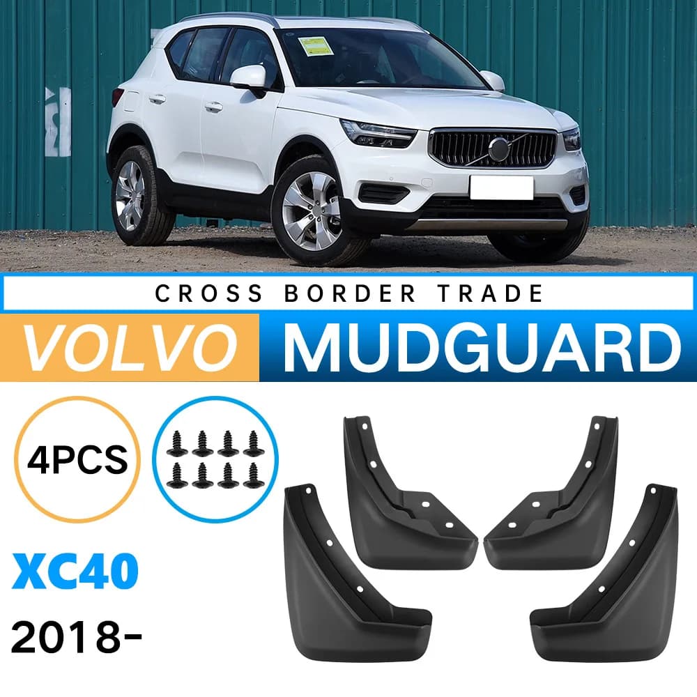 Mud Flaps Splash Guards Fender Mudguard for Volvo XC40 2018-2024 Anti Aging All Weather Resistant Auto Parts