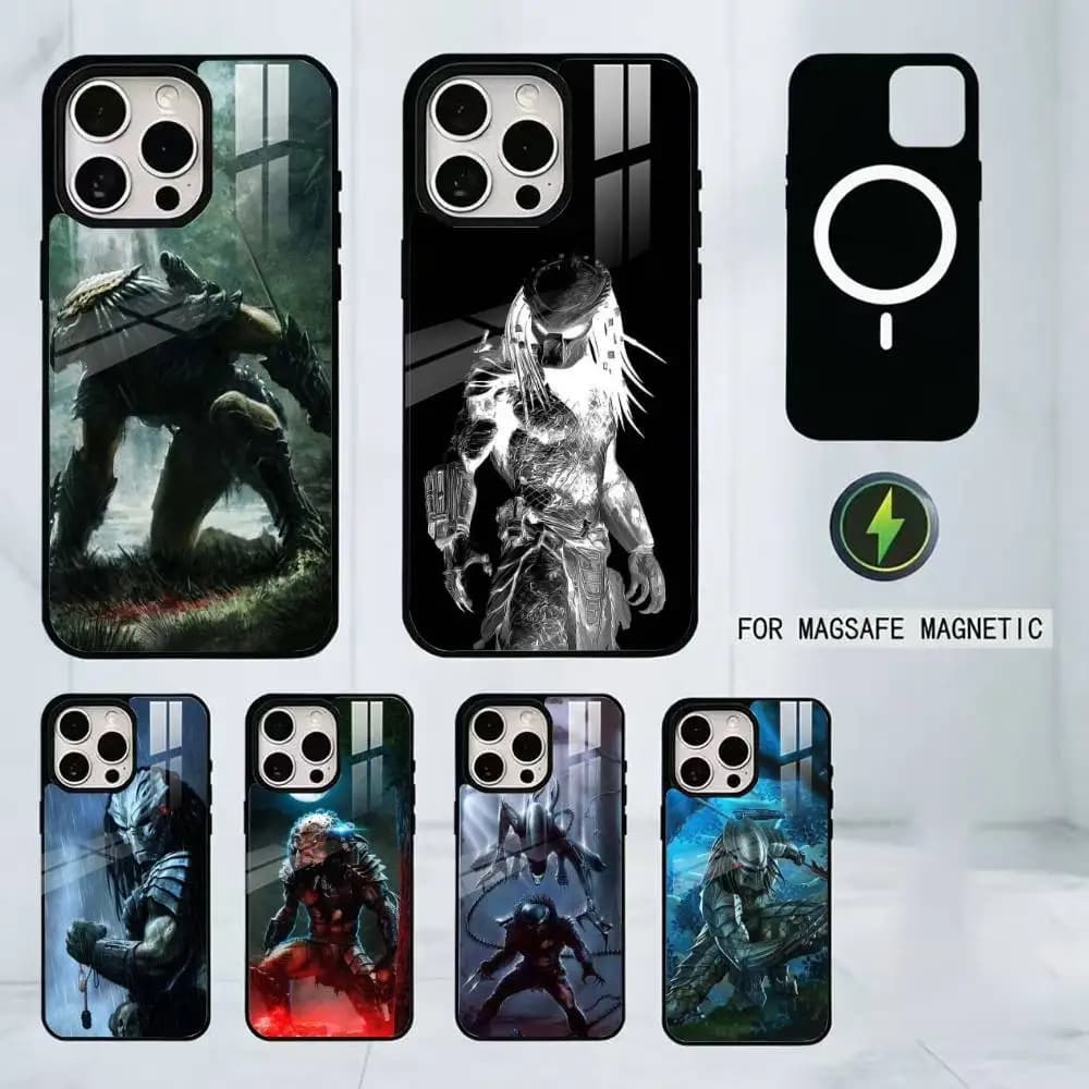 The P-Predator  Phone Case For iPhone17,16,15,14,13,12,11 Plus,Pro Magnetic with Magsafe Wireless Charging