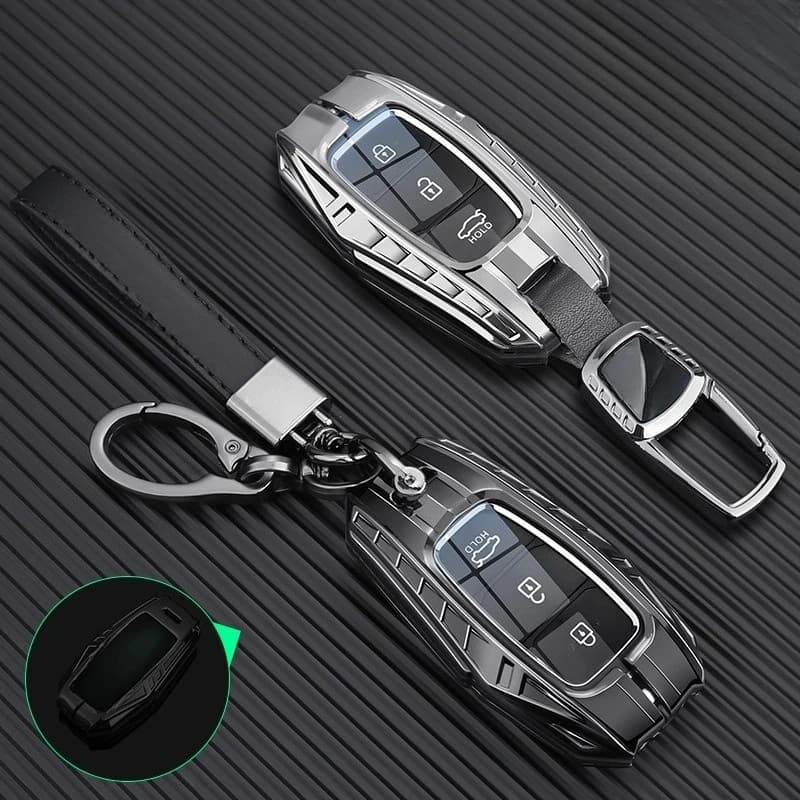 Premium Zinc Alloy Key Cover Case for Hyundai Elantra/ix35/Mistra/ix25/Fista/Mufasa/Santa Fe/Sonata - Protective Key Fob Shell