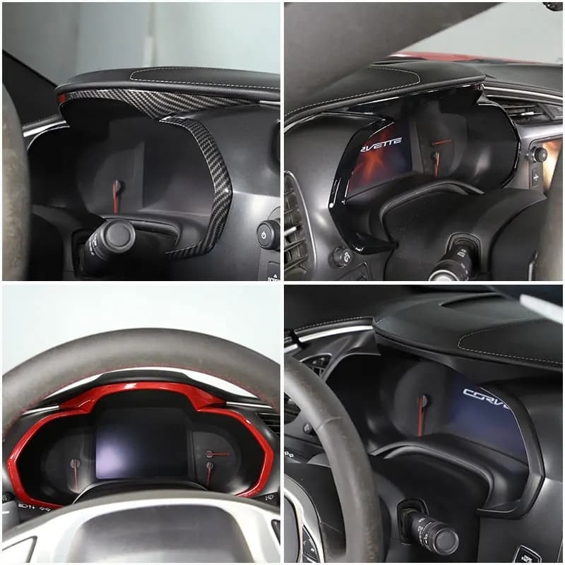 Auto Accessories Suitable For 2014-2019 Chevrolet Corvette C7 ABS Car Dashboard Panel Sticker Covers Trim sticker