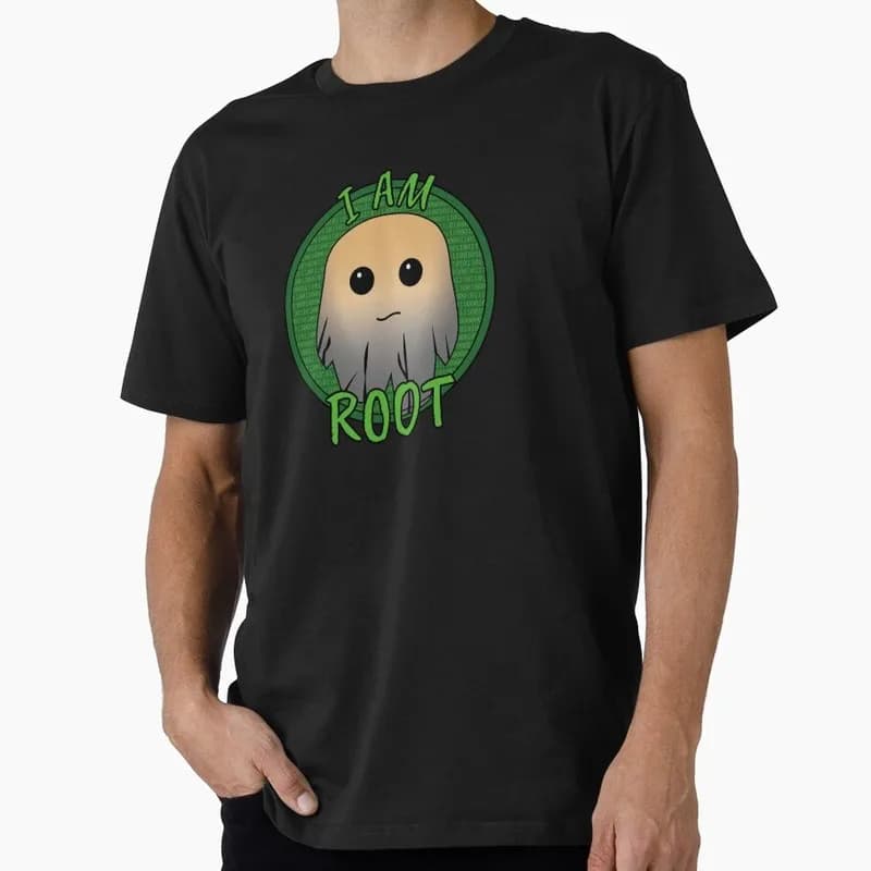 I am Root Funny Linux Operating System Graphic T‑Shirt Casual Short Sleeve Tees Geek IT Developer Fan Gift Tops S-6XL
