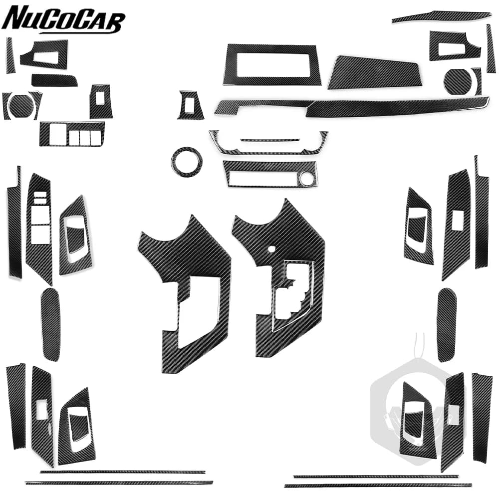 For Toyota RAV4 2016-2017 Carbon Fiber Central Radio AC CD Gear Shift Door Armrest Panel Car Accessories Decorative Stickers