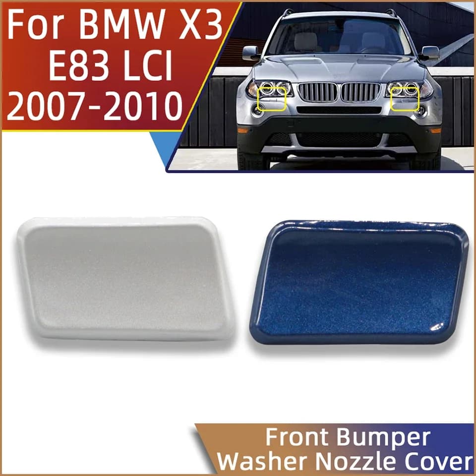 For BMW X3 2007-2010 E83 LCI Headlight Washer Nozzle Cover Cap Cleaning Device Shell Painted 51110415735 51110415734