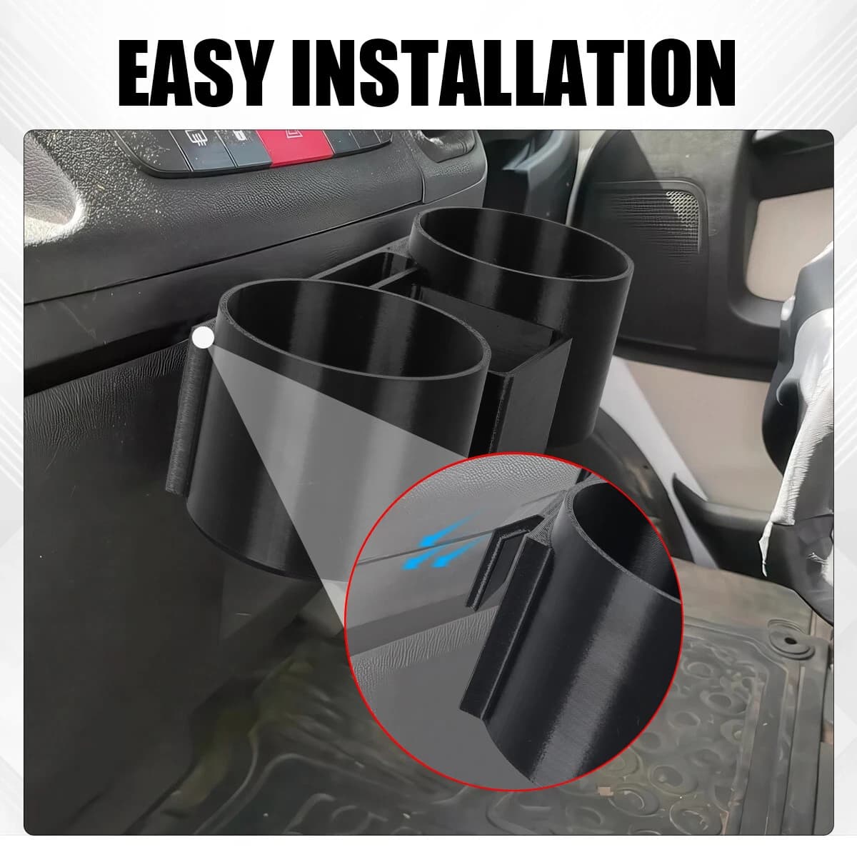 Center Console Dual Cup Holder 3D Printing For Fiat Ducato Peugeot Boxer Citroen Relay Van Centre 2007+ Mobile Phone Storage Box