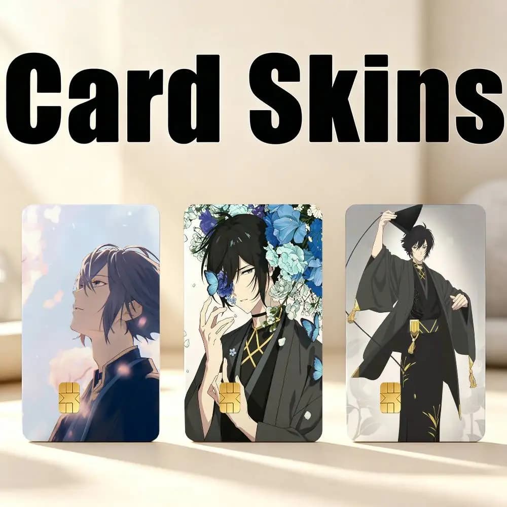 R-Rosei Kantsubaki Agents of the Four Seasons Card Skin Stickers, Waterproof Decorative Film for Credit Debit Bank Bus IC Cards