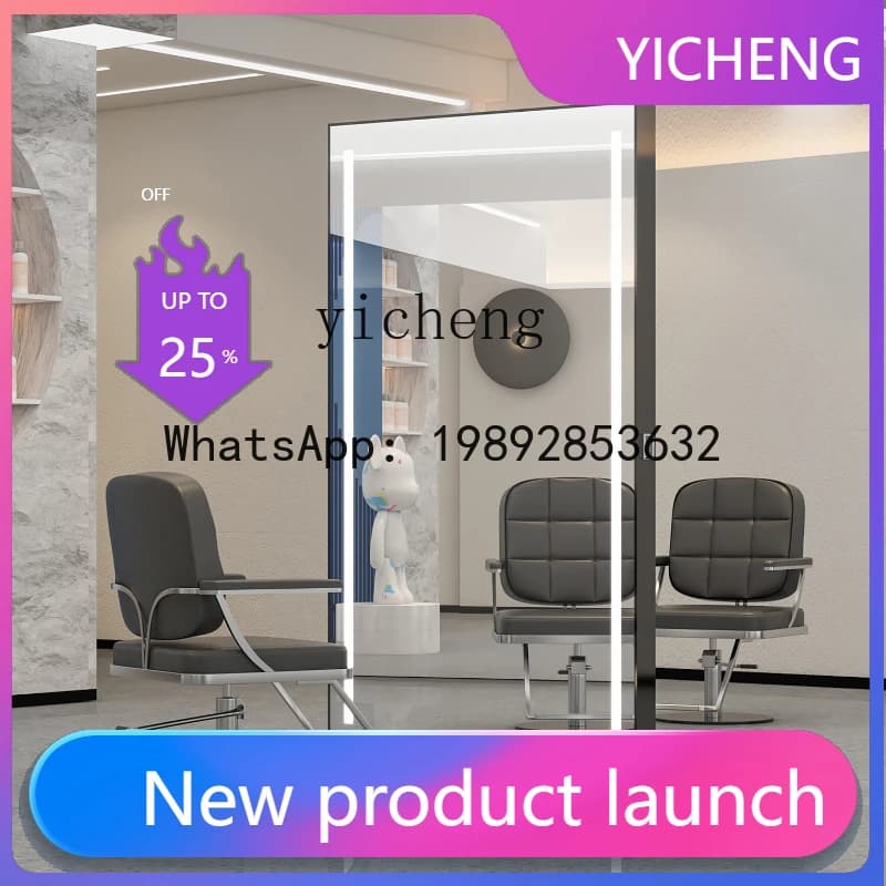 H3  barber shop mirror table with lamp, special perm and dyeing area for hair salon, barber shop barber mirror