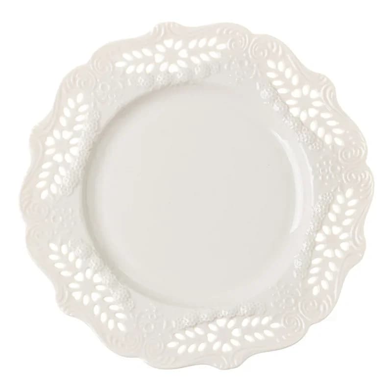 Plate Creative Ceramic Household Tray British Cake European Plate Tableware Dessert Western Food  Embossed