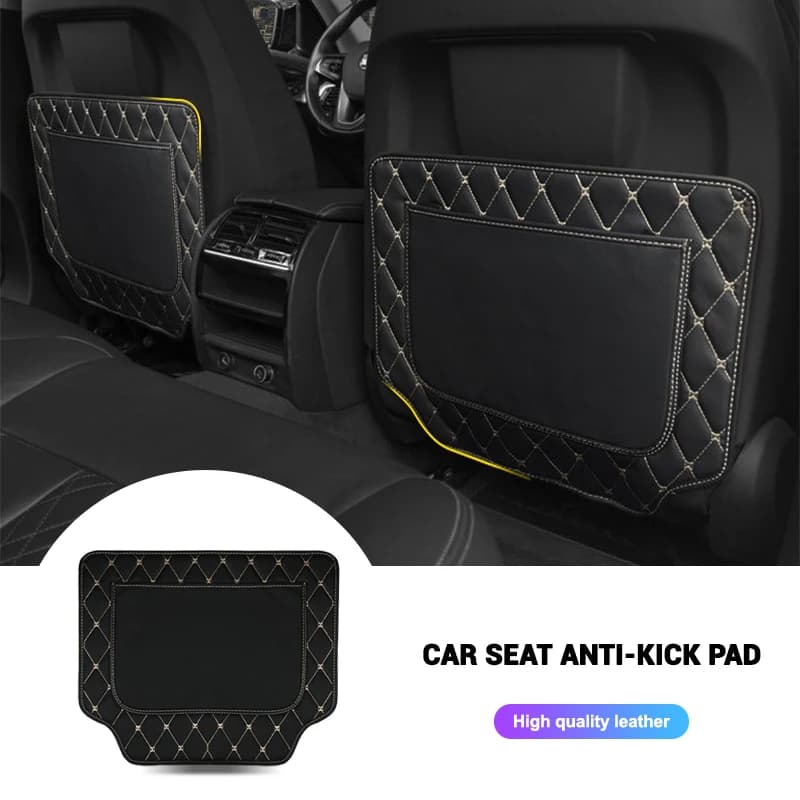 Car Anti-kick Pad Interior Pu Leather Auto Seat Back Protector Pads Anti Scratch Back Seat Organizer Car Accessories