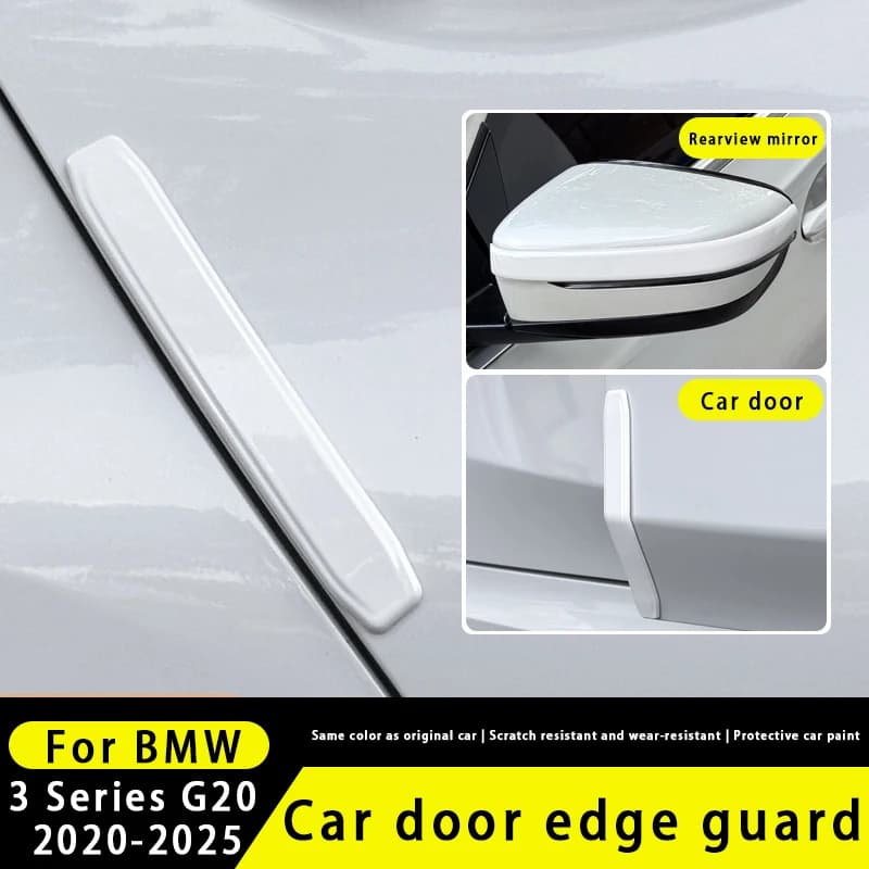 For BMW 3 Series G20 2020-2025 Car Door Bumper Edge Protection Strip ABS Rearview Mirror Anti-collision Strip Sticker