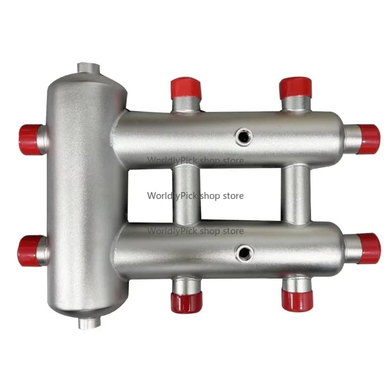 Stainless Steel Hydraulic Separator Manifold, Flexible for Primary Secondary System Boiler, 2 6 Way, 80x80 Square, Wholesale