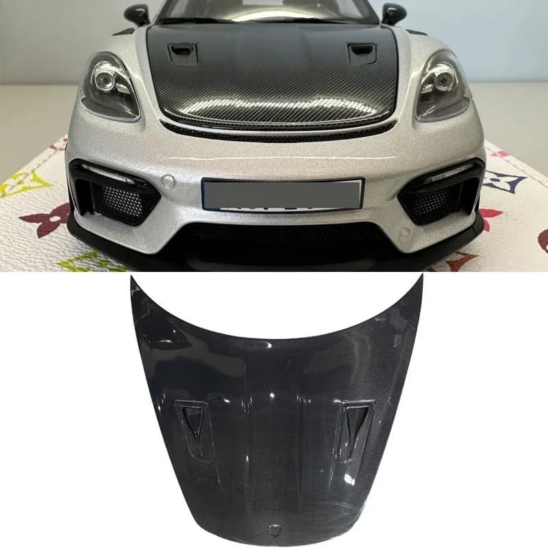 For 718 981 982 987 991 Hot Sales High Quality Fitment Dry Carbon Fiber GT4RS Style Engine Hood Body Kit Car Accessories