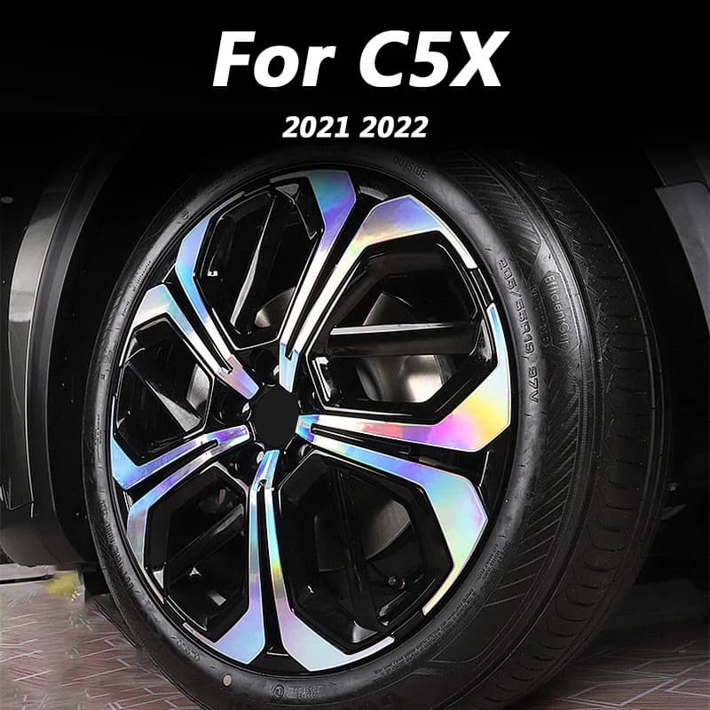 For Citroen C5X 2021 2022 Car exterior decoration accessories DIY modified wheel hub sequin scratch cover patch