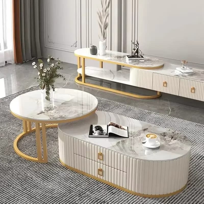 Nordic Living Room Coffee Table Design Small Modern Mesa Lateral Aesthetic Coffe Table White Apartamento Kaffee Tische Furniture
