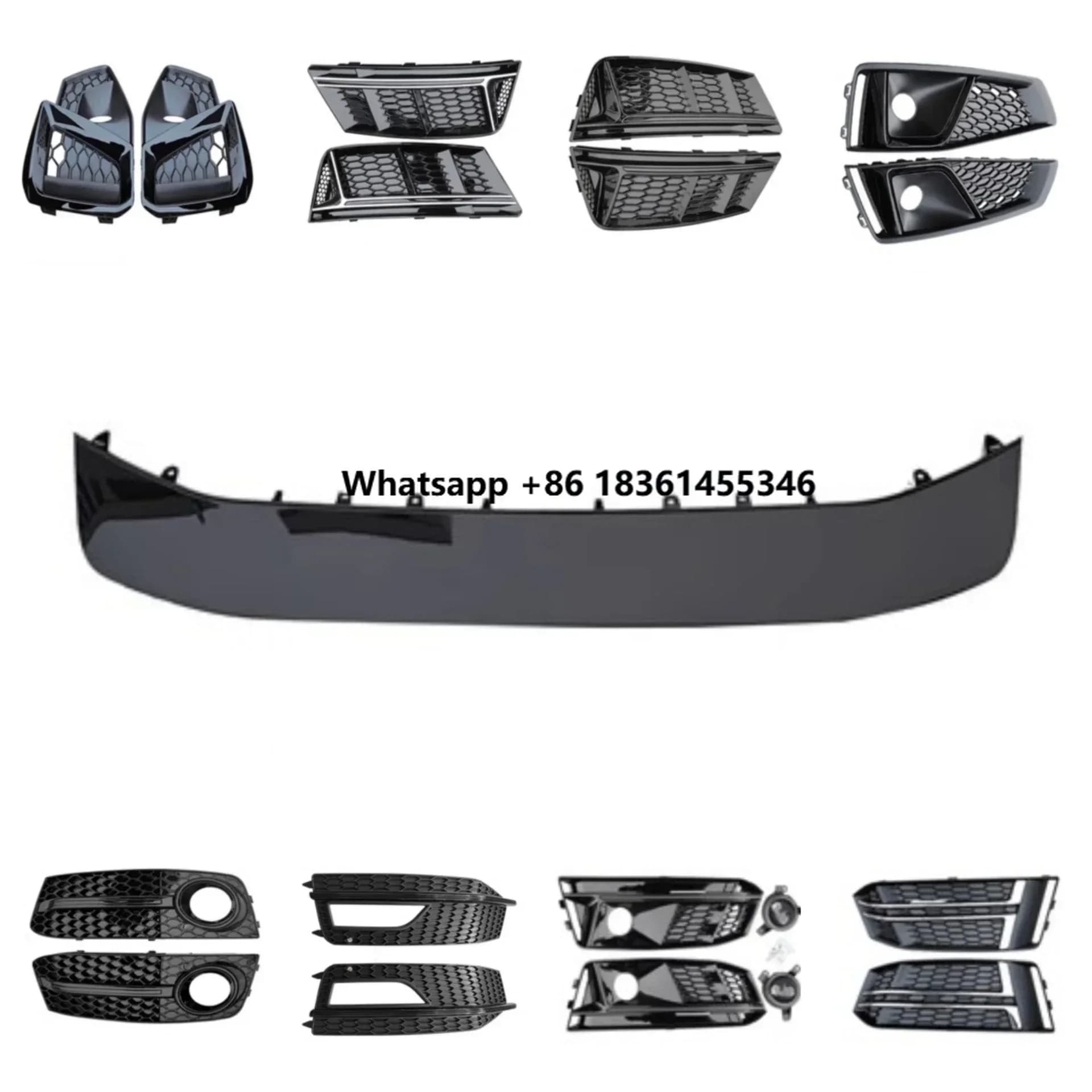 for  A4L S4 Sport 09-23 Convert RS4 Style Molding Car Accessories Body Kit Front Fog Lamp Frame Front Lip