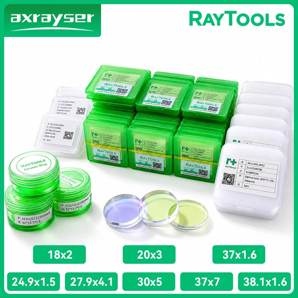 Raytools Original Laser Lens Optical Protective 4kw 1064nm 27.9*4.1/24.9*1.5 211LCG0037 211LCG0020 Ceramic 120274100B Head Parts