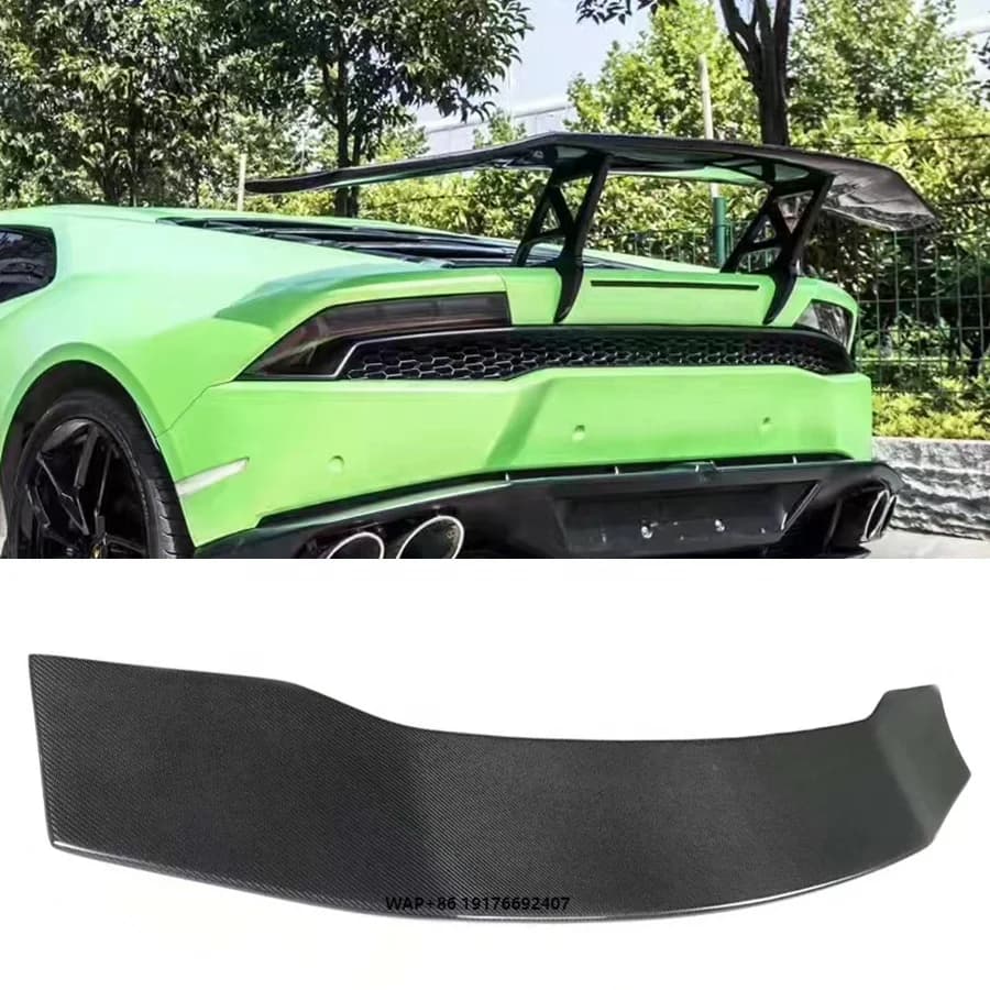 DMC Style Carbon Fiber Rear Spoiler forLamborghini Huracan LP580 /LP610 Rear Trunk Spoiler Tail Wing Bodykit