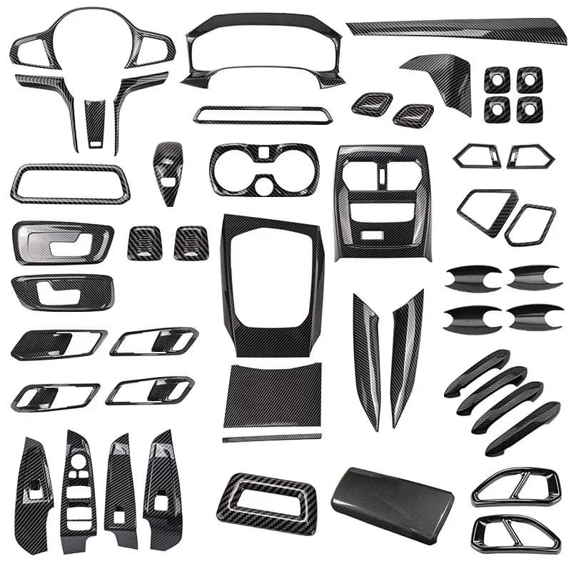 For BMW 3 Series 4 Series G20 G21 G22 2020-2022 ABS Carbon Fiber Car Gear Panel Cover Interior Kit Trim Stickers Car Accessoires
