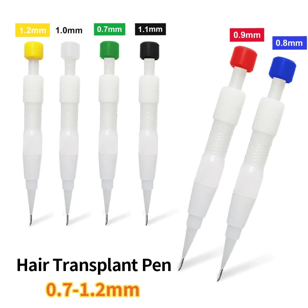 1/5/10pcs 0.7mm-1.2mm Traceless Hair Restoration Manual FUE Hair Transplant Pen Precision Hair Follicle Implant Choi Needle