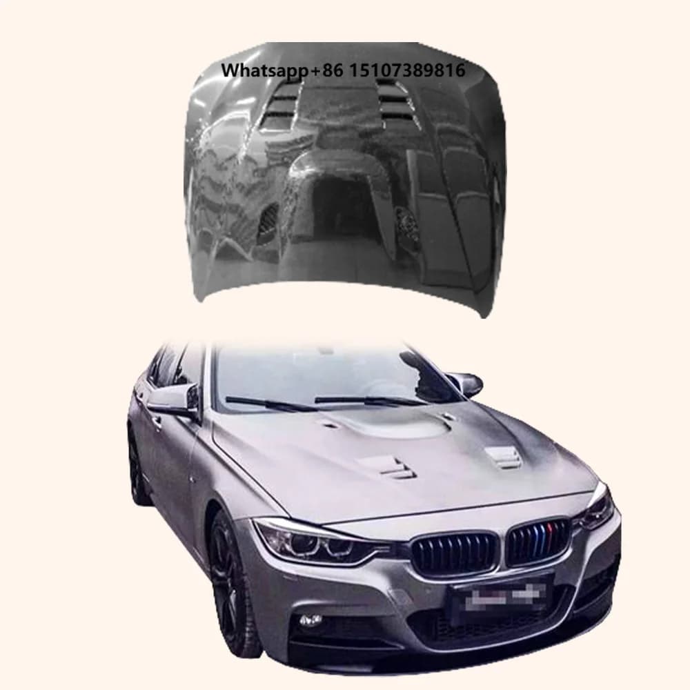 For 3 Series F30 12-19 4 Door Sedan Carbon M4 Front  Vented Hood Bonnet